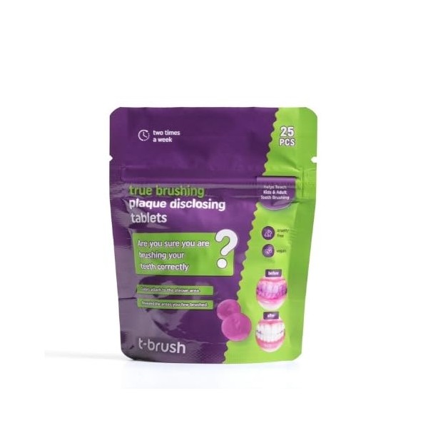 T-Brush - Plaque Disclosing Tablets - 25 Tablets
