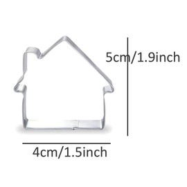 WJSYSHOP Mini House Shape Cookie Cutter for Christmas - Small Size