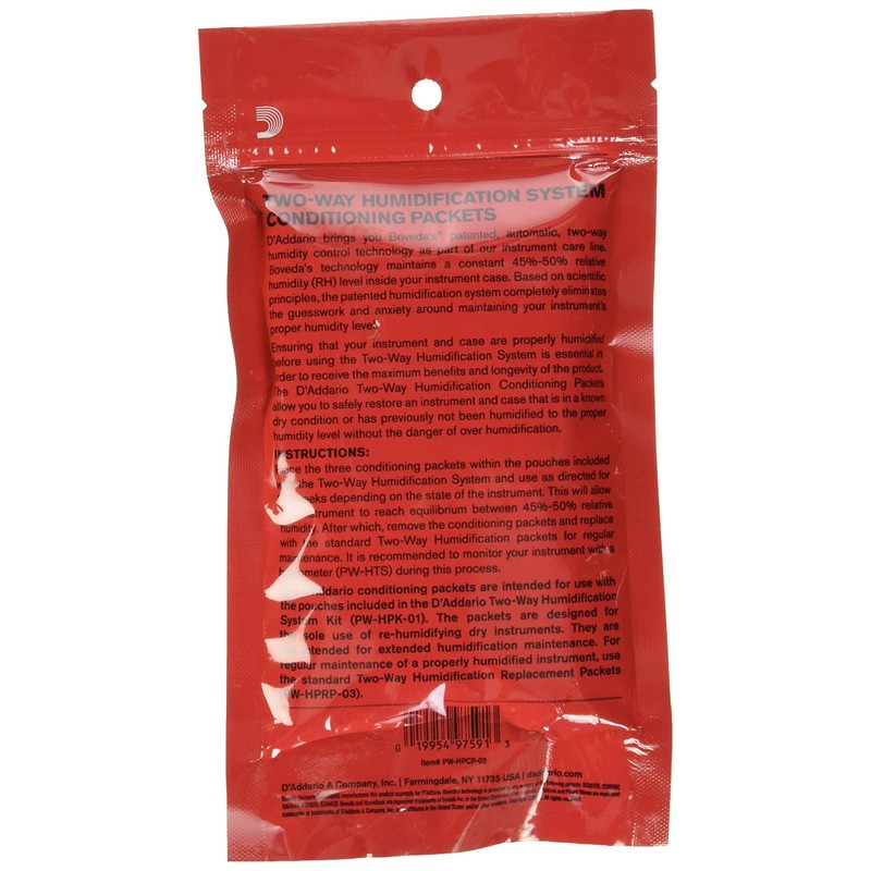 D'Addario Two-Way Humidification System Conditioning Packets