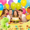 Birthday Dinosaur Plush Stuffed Animal - 12" Green Plush Toy
