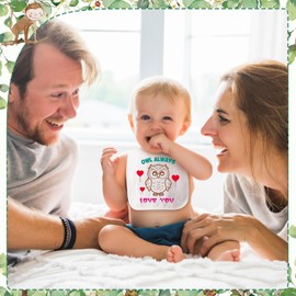 Panitay 100 Pcs Blank Bib Bodysuit Baby Shower Set Baby Shower Sign Blank Feeder Bib DIY Bodysuit Fabric Colorful Marker(Woodland)