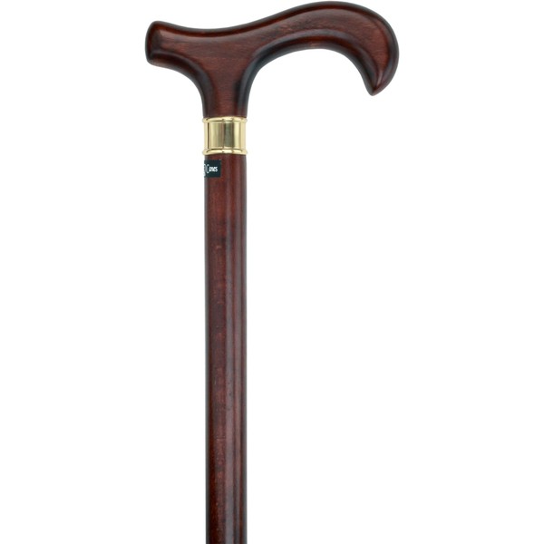 Extra Long, Super Strong Derby Walking Cane (Brown-Brown)