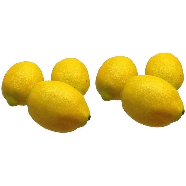 GMMH Decorative Lemons Pack of 6 (Yellow 6 Pieces Heavy Quality)