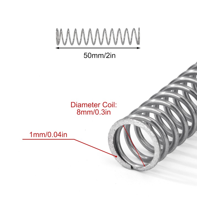 GUNGY Compression Spring Stainless Steel Spring Compression Springs 50 mm