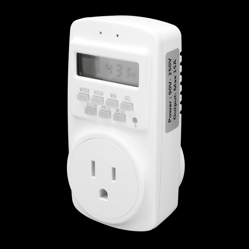 15A Programmable Outlet Timer Socket Automatic Power Off for Home