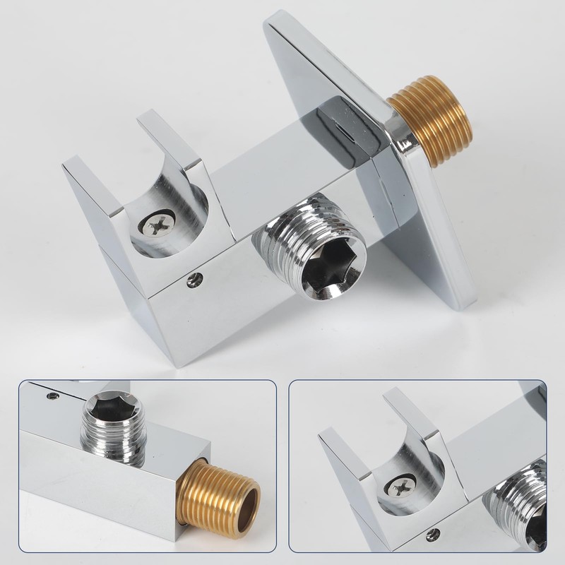 Wall Connection Elbow with Shower Holder, Hand Shower Holder with