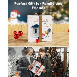 Dzees Smart Bird Feeder with Camera, Bird Feeder Camera Wireless Outdoor, AI Identify Bird Species, Auto Capture Bird Videos, 1080P HD Bird Camera with Solar Powered, Ideal Gift for Parents