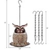 Bird Feeder for Outdoors Hanging, Owl Metal Wild Birdfeeders with
