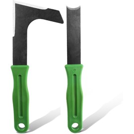 2pcs Garden Weeder Tool Set - 20cm Iron Weed Removal Tool Set with Comfortable Plastic Handle, DIY Tool for Paving, Bricks, Driveways, Weed Puller for Removing Moss and Weeds