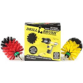 Mini Size Tub and Tile and Grout Power Scrubber Kit Medium and Stiff Brushes
