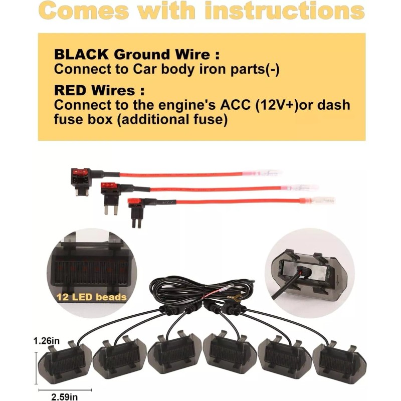 Sidi LED Grill Lights for Jeep Wrangler JL JLU 2024