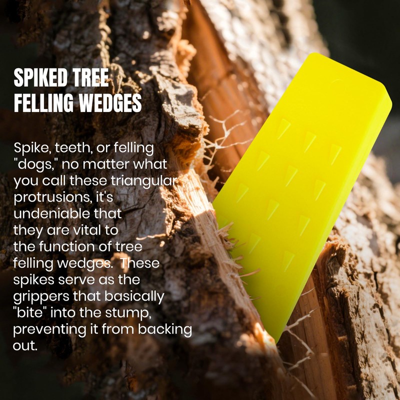 6 Pack Tree Felling Wedges with Spikes for Safe Tree