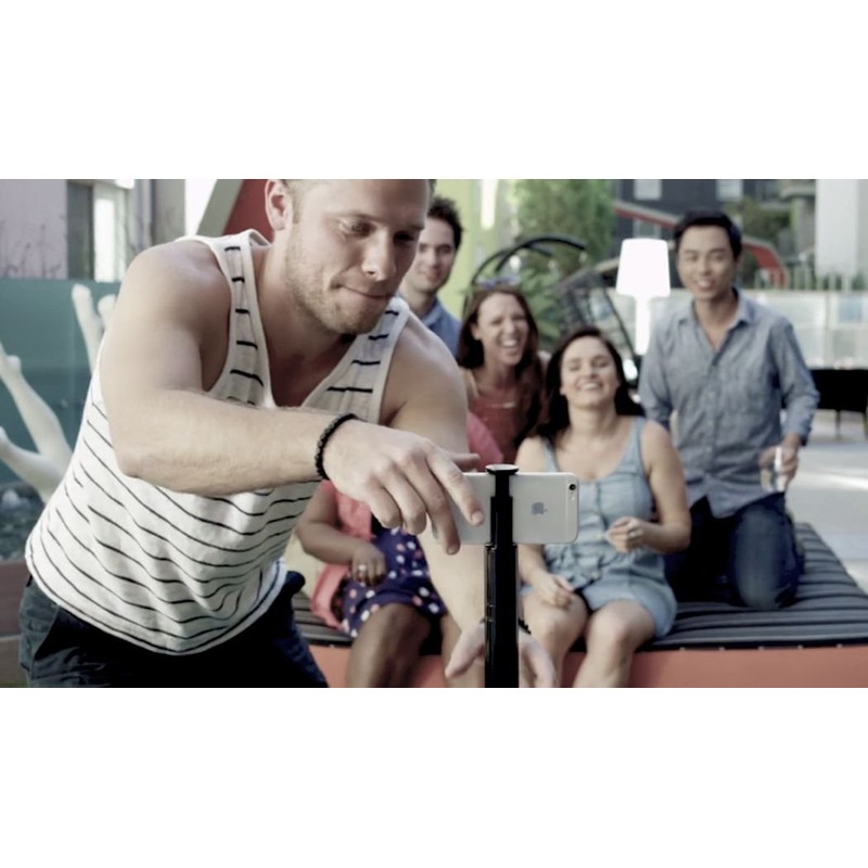 CliqueFie CLIBTPWHT Selfie Stick (Diameter 1.3 inches (34 mm) Diameter,