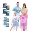 BREENHILL 8 Pack Disposable Rain Ponchos Family Pack, Emergency Rain