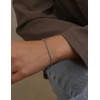 Waitsoul Silver Bracelet for Men 2mm Diamond-Cut Rope Chain Bracelet