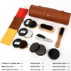 Shoe Shine Kit with PU Leather Sleek Elegant Case, 12-Piece