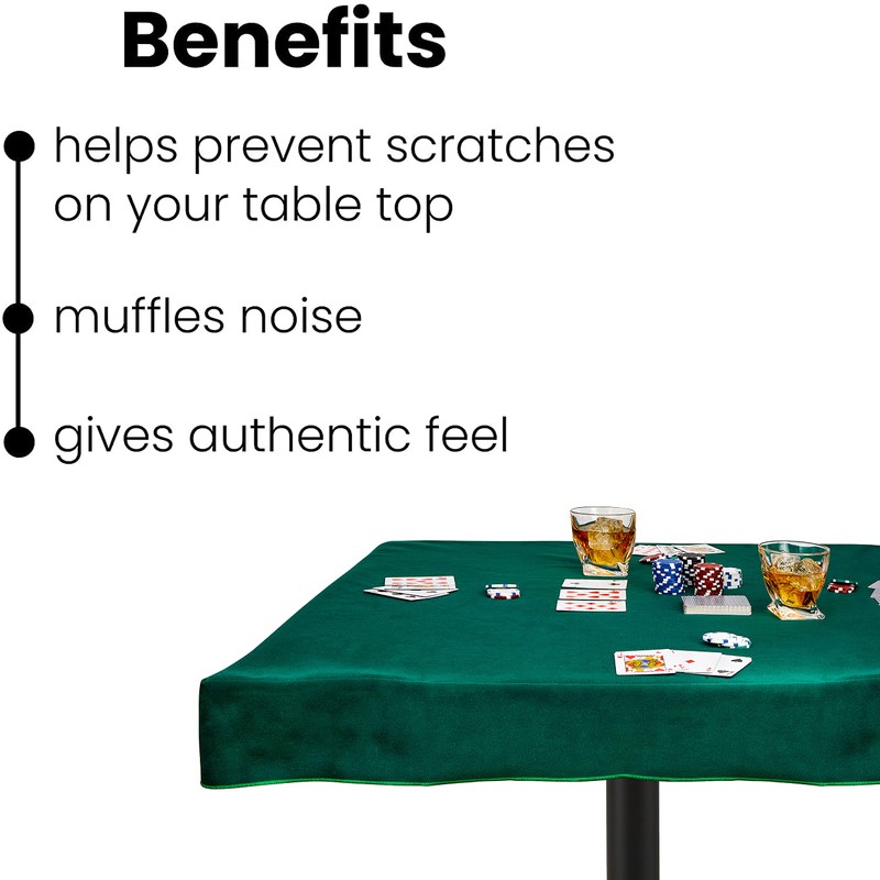 Felt Card Game Table Cover 38 Inch for Playing Cards,