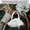 jojofuny 5pcs Wedding Party Heart-Shaped Ring Pillow Elegant Ceremony Ring