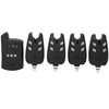 4 Pcs Fishing Bite Alarm &amp; 1 Pcs Receiver Indicator
