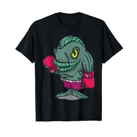 Cartoon Fish Boxer Character With Boxing Gloves For Kids T-Shirt