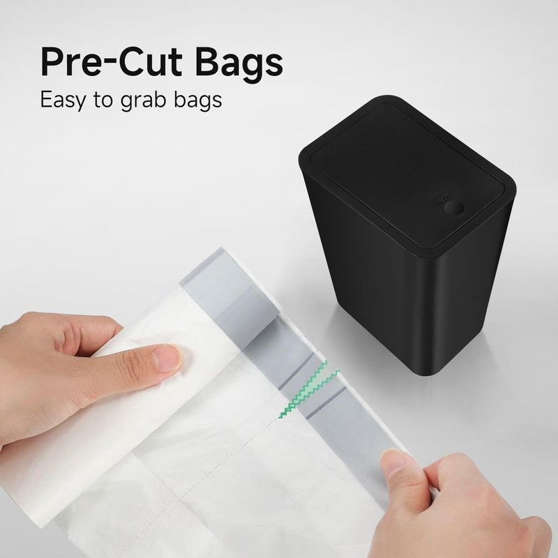 TIPGO 5 Gallon Trash Bags Drawstring, Pre-Cut Strong Wastebasket Bin