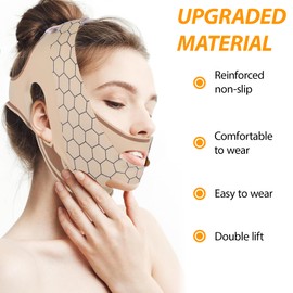 V Line Face Lifting Chin Mask Face Bands Chin Strap for Sleeping Color Double Chin Reducer Jaw Strap for Sleeping 20g Suitable for Female Jaw Exerciser 40 Lifting Patches