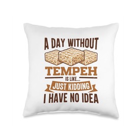 Tempeh Eater Food Lover Design For Veggie Fans Throw Pillow