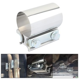2 Inch Exhaust Clamp,Stainless Steel Muffler Clamp Lap Joint Exhaust Band Clamp,Universal Pipe Repair Clamp for Fastening Most Car Accessories Pipelines (2 inch)
