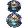 Dragonfly Neoprene Car Coasters, Set of 2, Multicolor