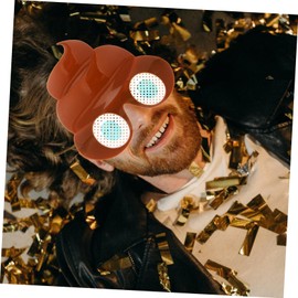 COLLBATH Party Poop Sunglasses Novelty Funky Glasses for Beach and Rave Parties Fun Costume Accessory for Adults Silly Neon Party Eyewear