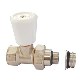 SOMATHERM FOR YOU, 601521302 Easy Adjustable Nickel Plated Universal Valve 3/8 (12x17) or 1/2 (15x21) SFY Complete SFY Set Heating Radiator Accessories