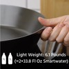 COOKLIFE 12 Inch Lightweight Pre-Seasoned Cast Iron Skillets - Smooth