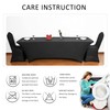 Obstal 6ft Stretch Black Spandex Table Cloth for Standard Folding