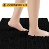 Accumtek Upgrade Luxury Black Bathroom Rug Mat 32"x20", Ultra Soft
