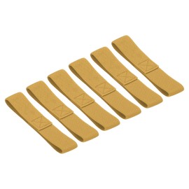 QUARKZMAN Pack of 6 Bento Box Strap Lunch Boxes Strap Elastic Fastening Strap for Home, Office, Camping, Picnic (Turmeric)