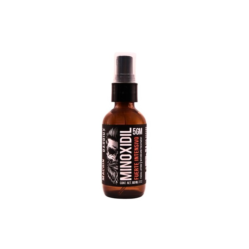 Loción Balsamo para Crecimiento de Barba Cabello Intenso 5% Barbiux