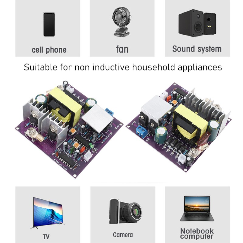 Inverter Module 300W 50Hz Correction Sine Wave DC12V Input AC180‑220V