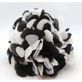Betty Dain NOS Vintage 1950s Betty Dain Floral Bouffant Salon Cap -Black & White-   #717