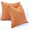 Oveesha Orange Pillow Covers 18x18 Pack of 2 Zigzag Geometric