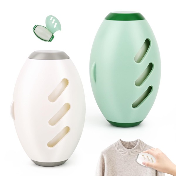 QOUBNIC Wiederverwendbarer Fusselroller, 2 Stück Waschbare Klebrige Gel Fusselrolle Ball,