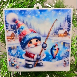 Fishing Gnome Ornament