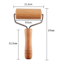 Wooden Pastry Pizza Roller Non Stick Rolling Pin for Pastry Dough Cookie Home Baking Cooking