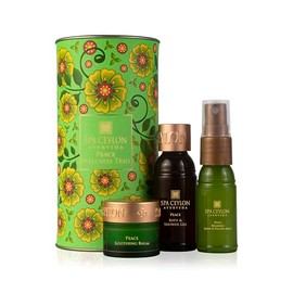 SPA CEYLON Peace Wellness Trio Set | Tranquil Spa Essentials for Radiant Skin | Ayurvedic Pampering Kit with Natural Ingredients | Christmas gift set