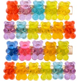 SmallCat 4 Pcs Candy Hair Clips, Gummy Bear Barrettes, Colorful Cute Hair Clips, Candy Hair Accessories for Women Thin Hair Birthday, Christmas, Valentines (4 Styles)