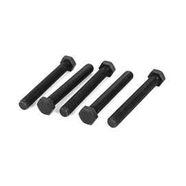IIVVERR M12x90mm Grade 8.8 Fully Thread Hexagon Head Metal Hex Cap Screw Bolt Stud 5pcs (M12x90mm Grado 8.8 Rosca Hexagonal Cabeza Metálica Hexagonal Tornillo Tornillo Perno 5 unids