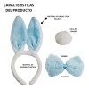 Kit Conejito Azul Con Accesorios Infantil Niño Azul Claro