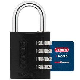 Padlock Combination Aluminum 40mm Black