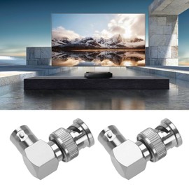 ECSiNG 2pcs BNC Right Angle Adapter 90 Degree Coax Connector Male to Female Right Angle Adapter for CCTV DVI DAB CB Radio Antennas Scanner Coaxial Cable