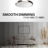 13" LED Flush Mount Ceiling Light Brushed Nickel Dimmable Adjustable