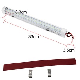 Hsthe Sea 2 PCS LED Interior Light Strip Interior Lighting 72 LEDs 12 V White Light Strip with On/Off Switch for Car Motorhome Truck Van Kitchen Wardrobe